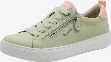 Tamaris Sneakers laag in Groen: voorkant