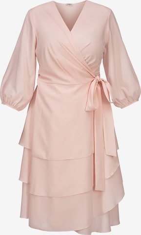 Robe de cocktail 'NARCYZA' Karko en rose : devant