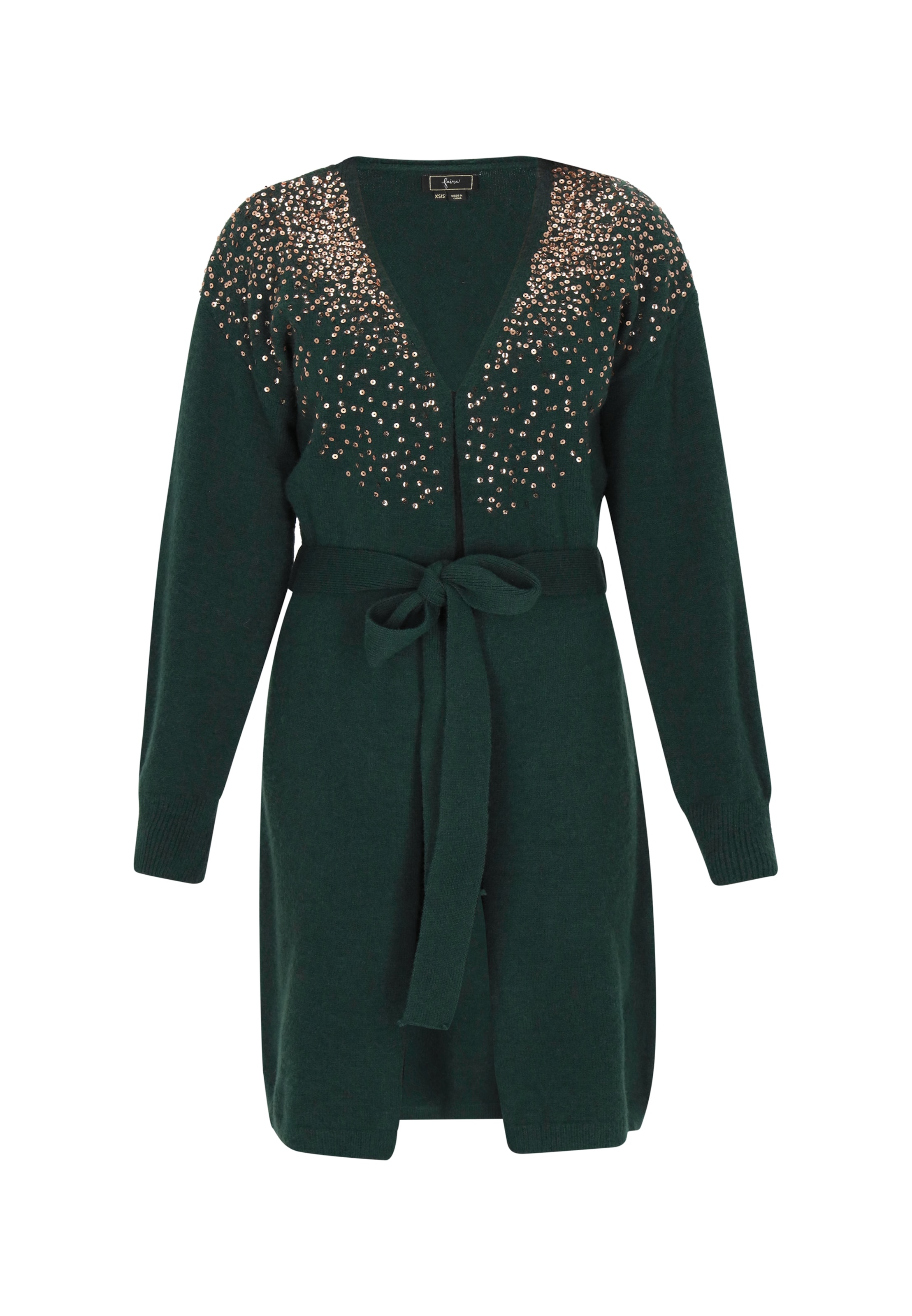 faina - Cárdigan en verde: frente