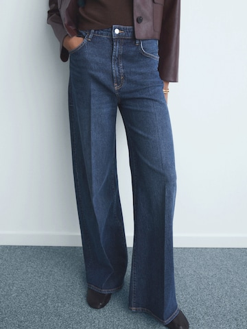 MANGO Wide leg Jeans 'ELISE' in Blauw: voorkant