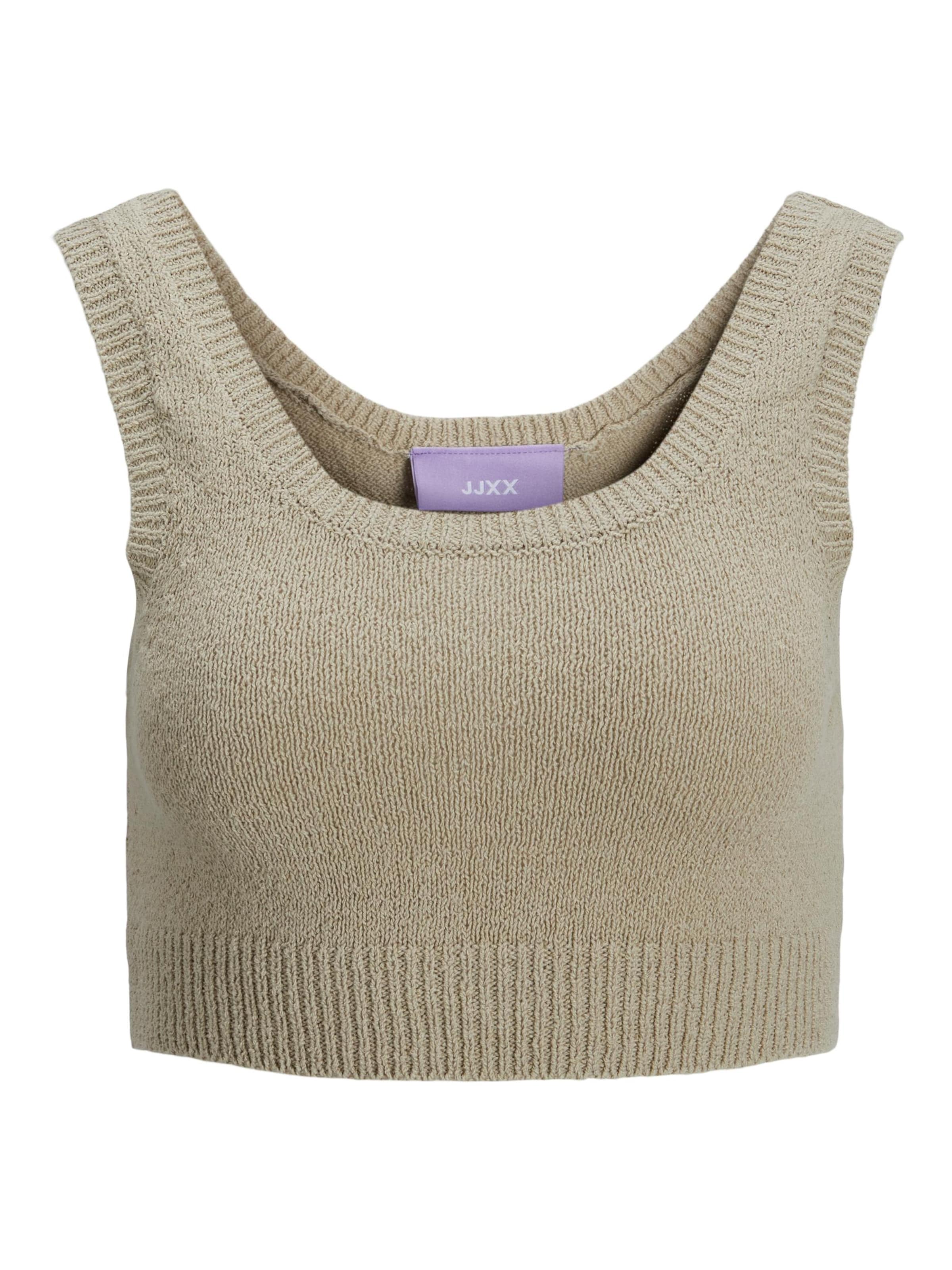 JJXX Broderad topp 'Casey' i grå: framsida