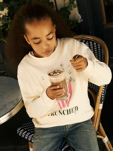 NAME IT Sweatshirt 'NKFKONNA' i vit: framsida