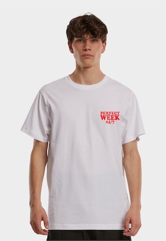 Mister Tee Shirt 'Perfect Week' in Wit