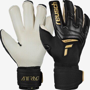 REUSCH Torwarthandschuhe 'Attrakt Gold X GluePrint' in Schwarz: predná strana