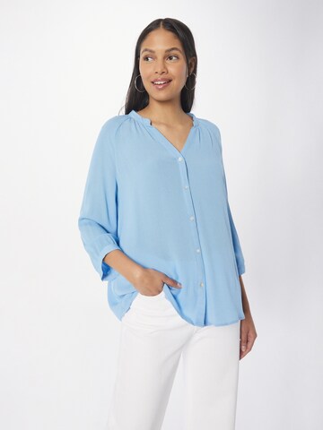 ICHI Blouse 'MARRAKECH' in Blauw: voorkant