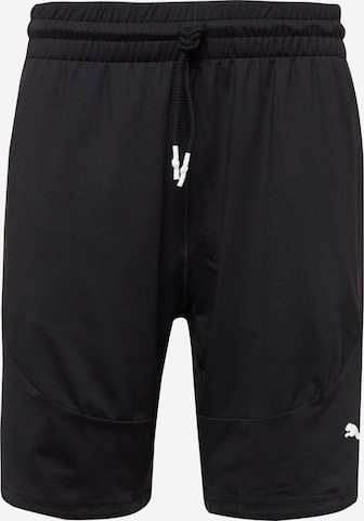 PUMA - Regular Calças de desporto em preto: frente