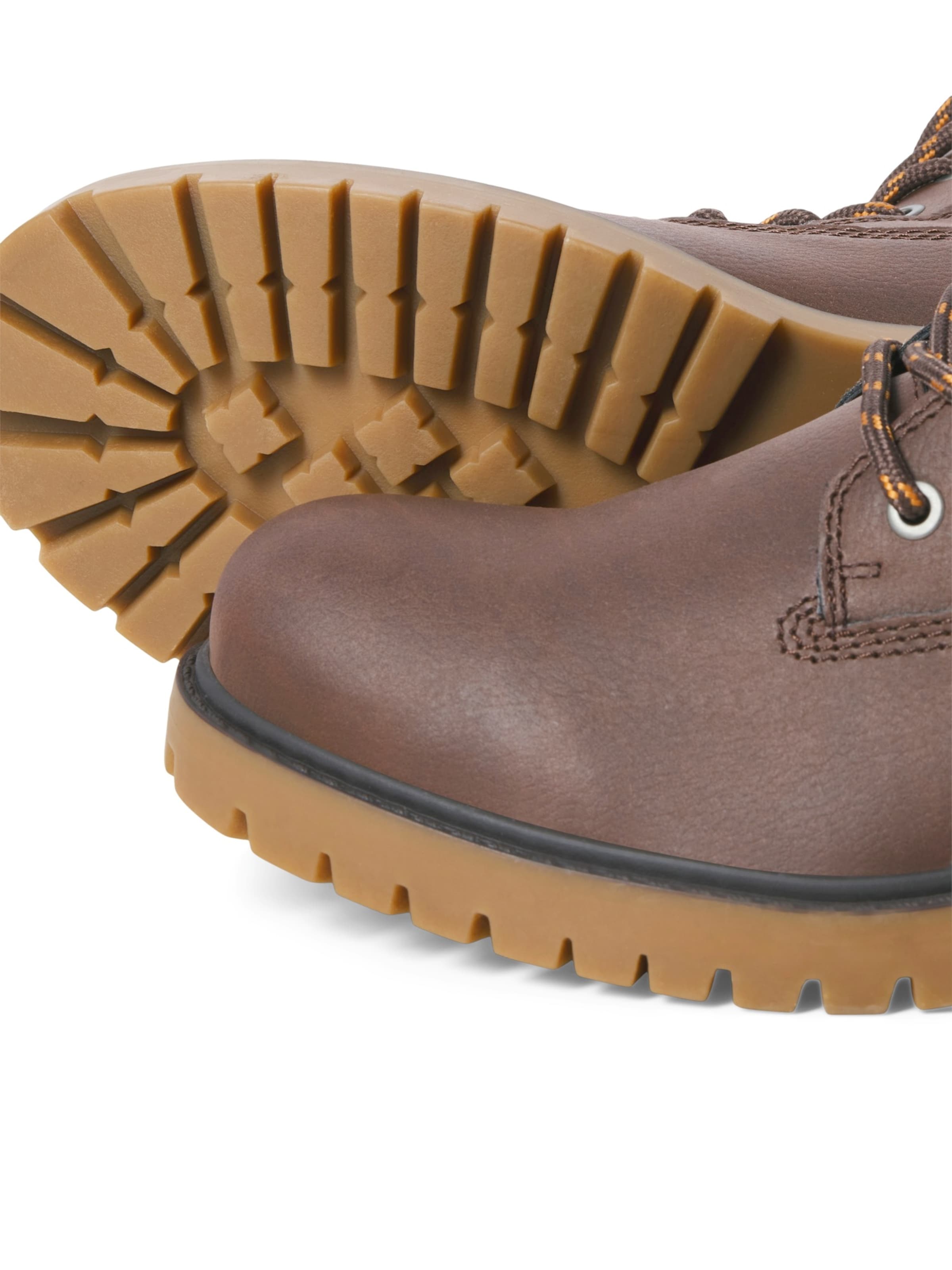 JACK & JONES Ботинки на шнуровке 'JFWFINIUS' в Коричневый