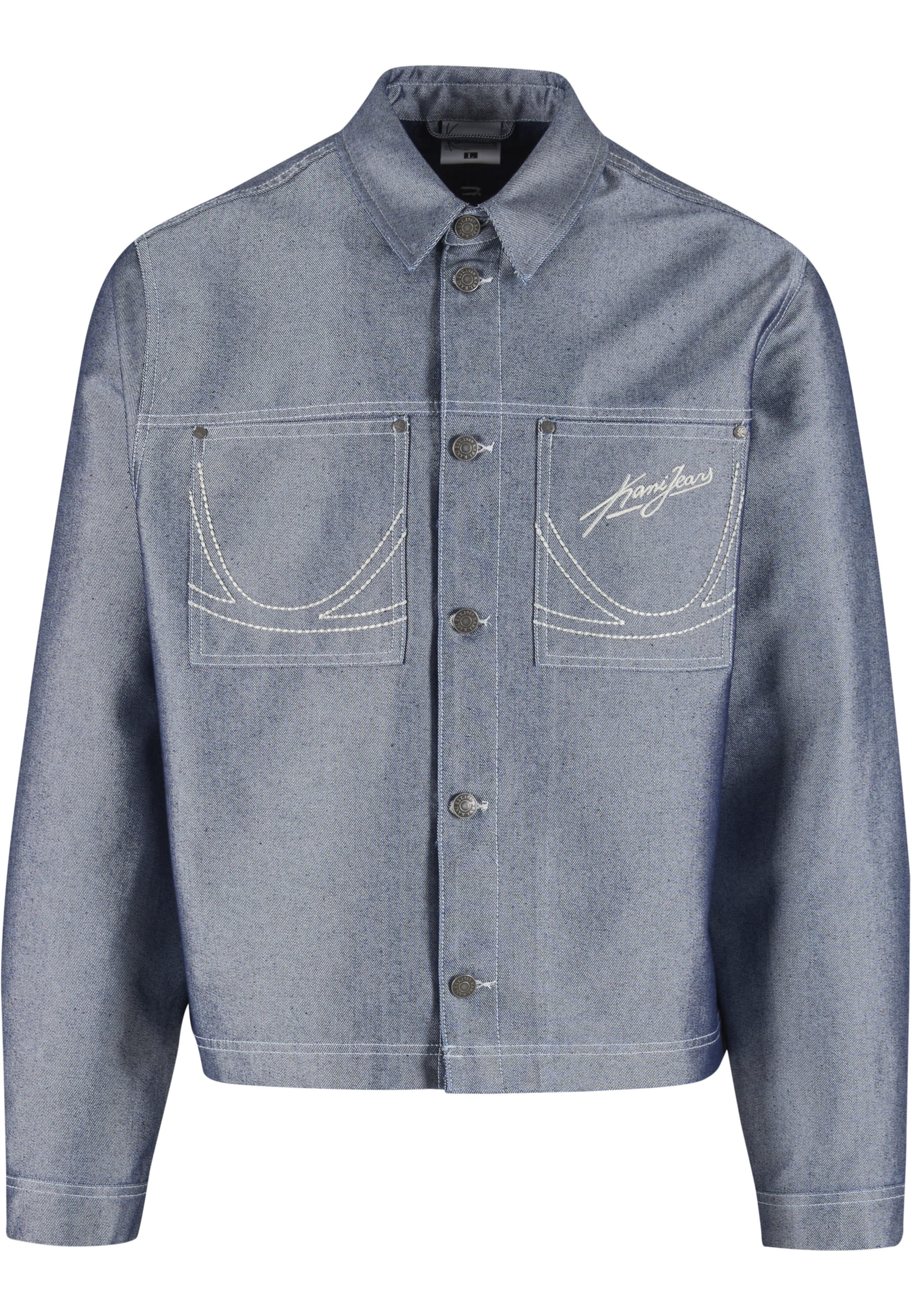 Veste mi-saison Karl Kani en argent : devant