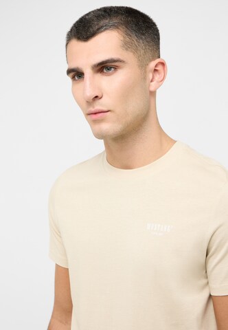 MUSTANG T-Shirt 'Austin ' in Beige