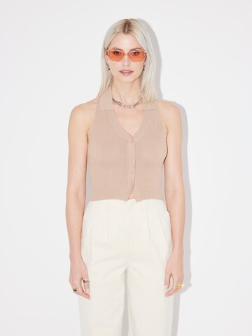 LeGer by Lena Gercke Sticktop 'Merrith' in Beige: predná strana