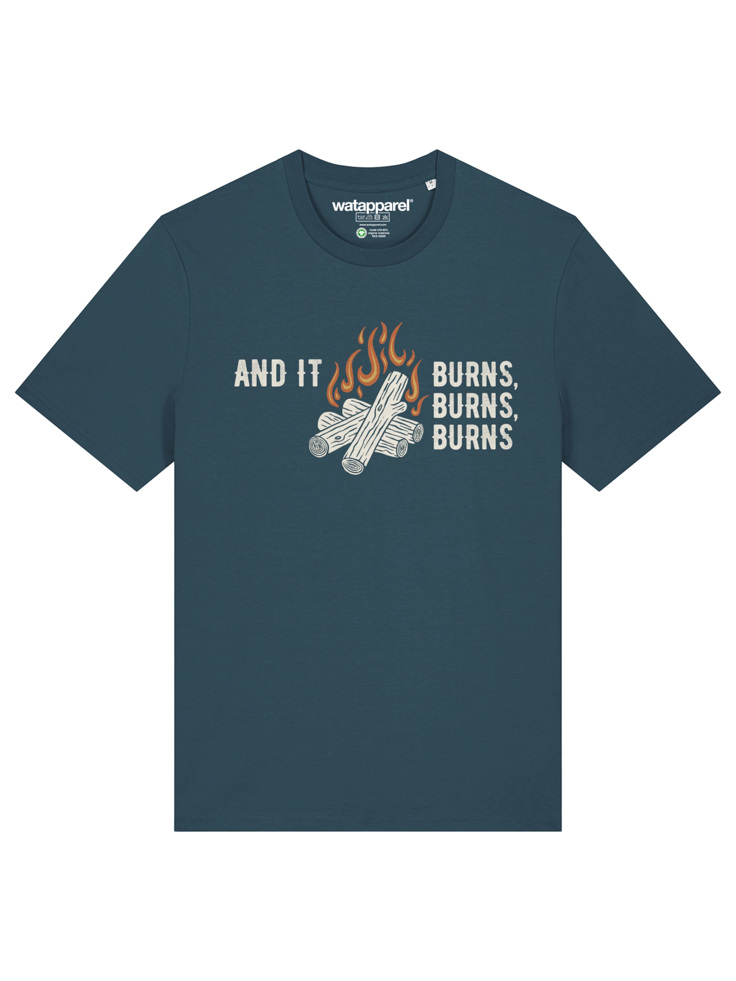 Watapparel T-Shirt 'And It Burns' in Grün: Vorderseite