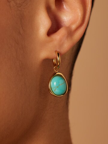 Boucles d'oreilles Lucardi en or : devant