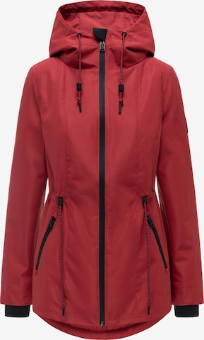 NAVAHOO Between-seasons parka 'Blumentanz 14' in Red: front