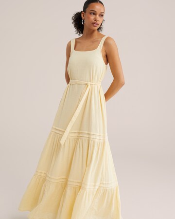 WE Fashion - Vestido de verão em amarelo: frente