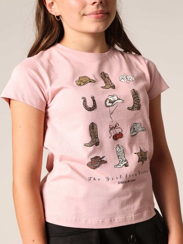 T-Shirt 'TEXAS' Deeluxe en rose