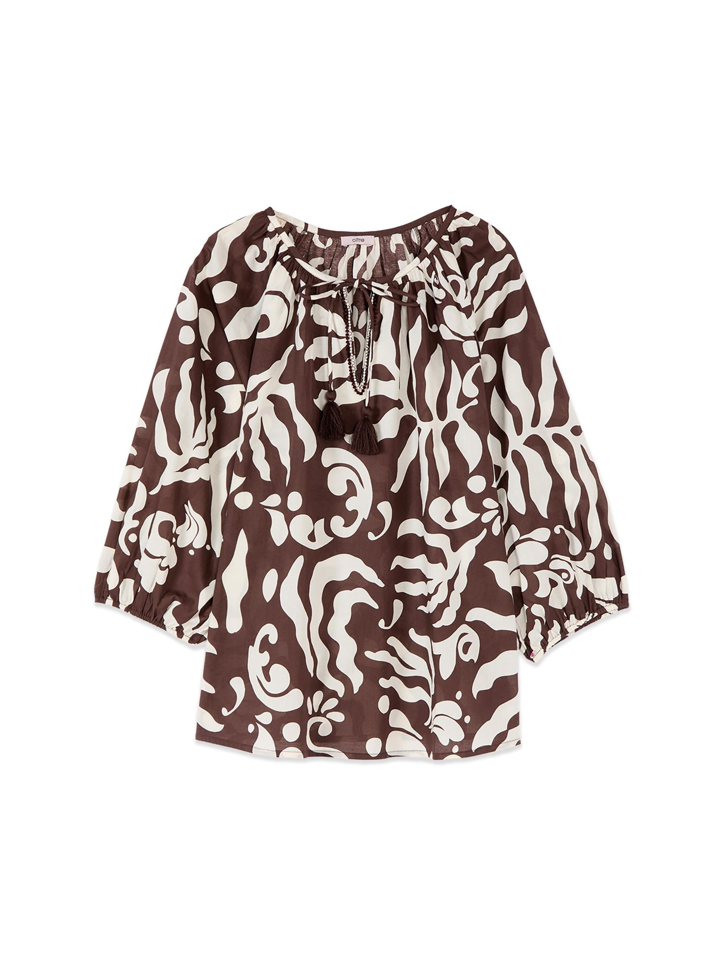 oltre Blouse in Bruin: voorkant