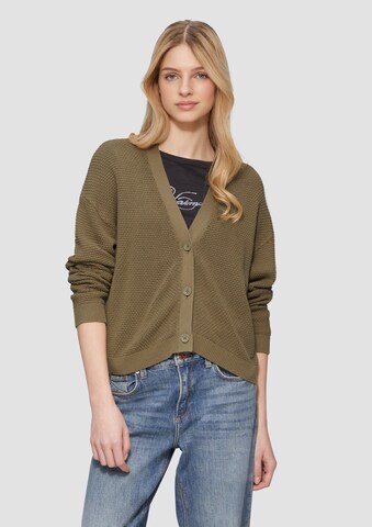 QS Knit cardigan in Green: front