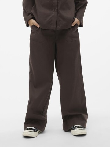 Wide Leg Pantalon 'KENYA' Vero Moda Girl en gris : devant