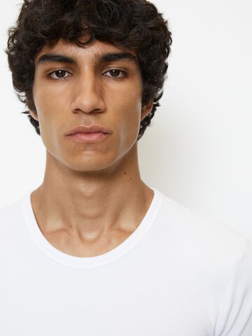 T-Shirt ' Iconic Rib ' Marc O'Polo en blanc