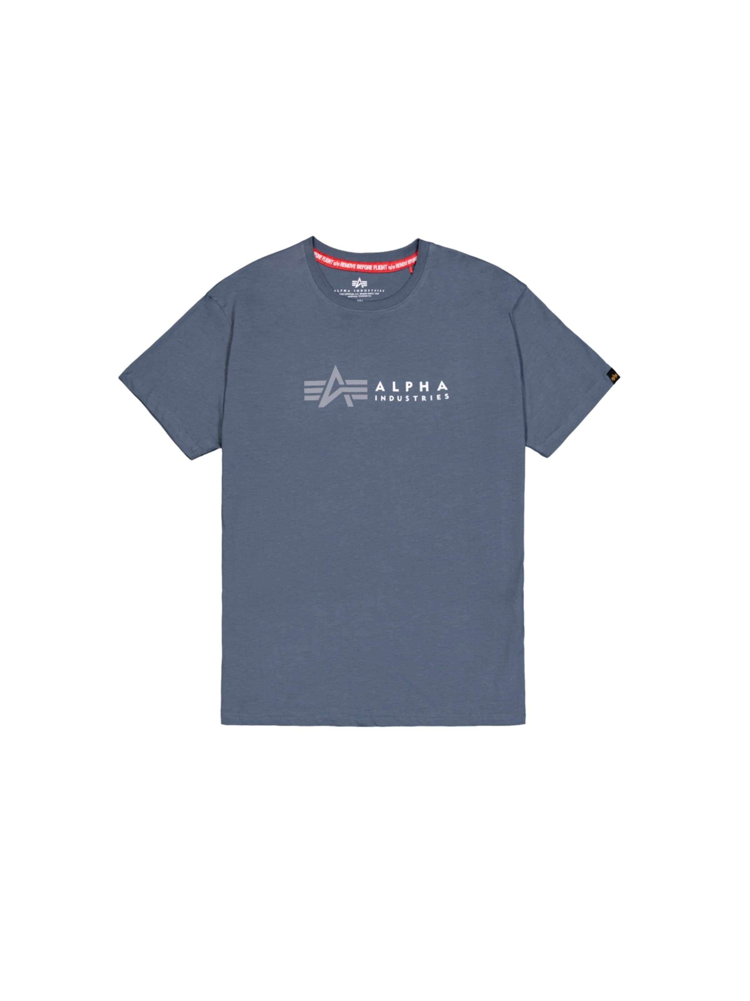 ALPHA INDUSTRIES Μπλουζάκι σε μπλε: μπροστά