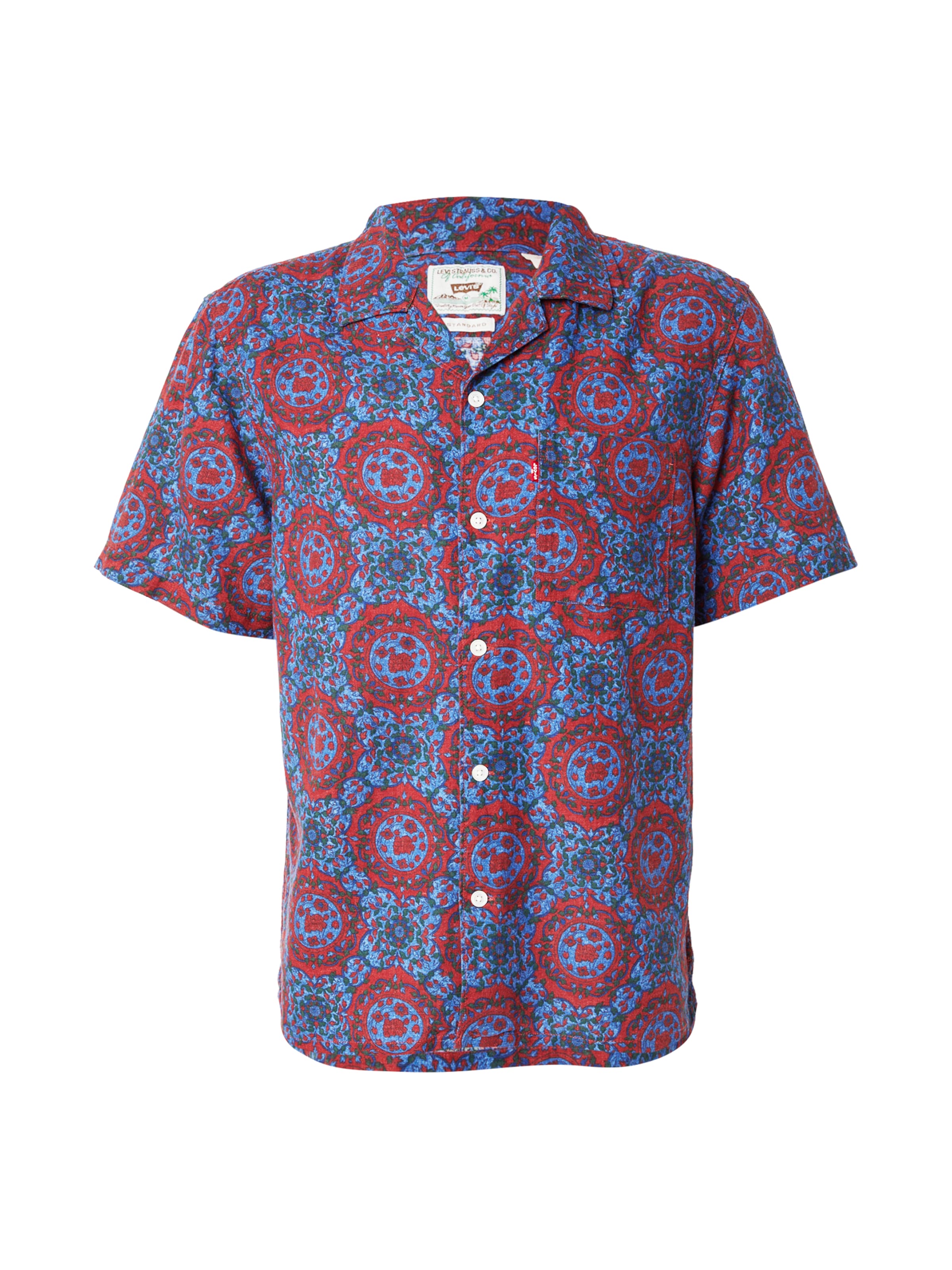 LEVI'S ® Triiksärk 'Short Sleeve Sunset Standard Camp Shirt', värv sinine: eest vaates
