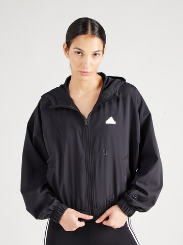 ADIDAS SPORTSWEAR Sportjacke 'BLUV' in Schwarz: predná strana