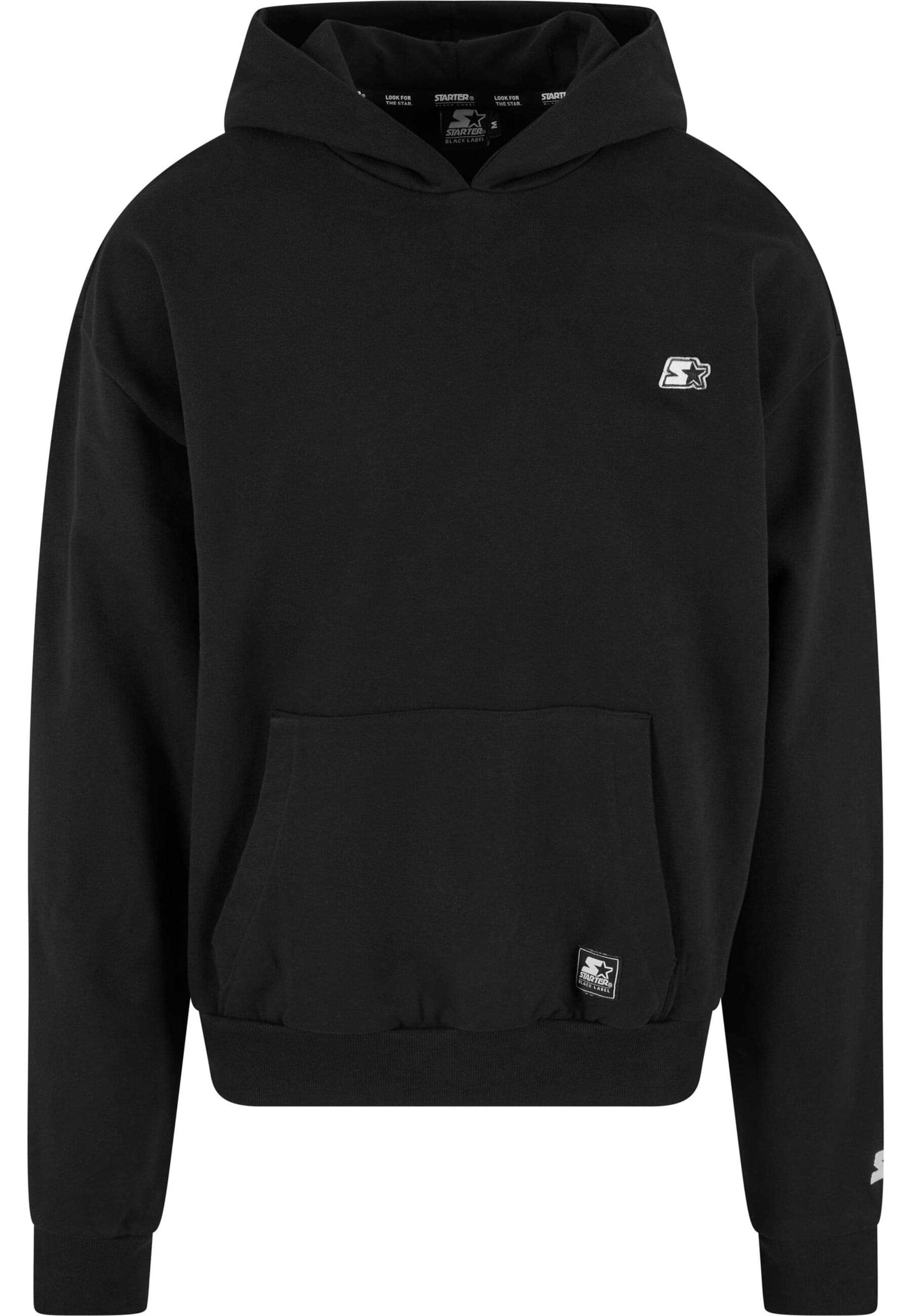 Starter Black LabelSweater majica 'Essential' - crna boja: prednji dio