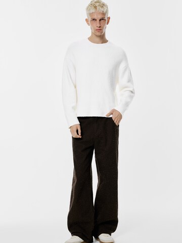 Pull&Bear Trui in Wit: voorkant