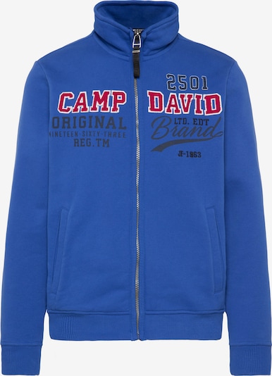 CAMP DAVID Sweatvest in de kleur Blauw / Navy / Fuchsia / Wit, Productweergave