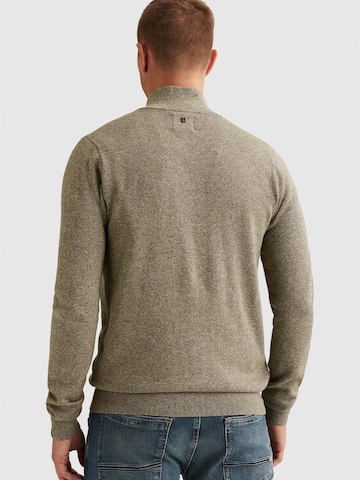 PME Legend Tröja 'Cardigan with zipper closure and stand-up collar' i grön