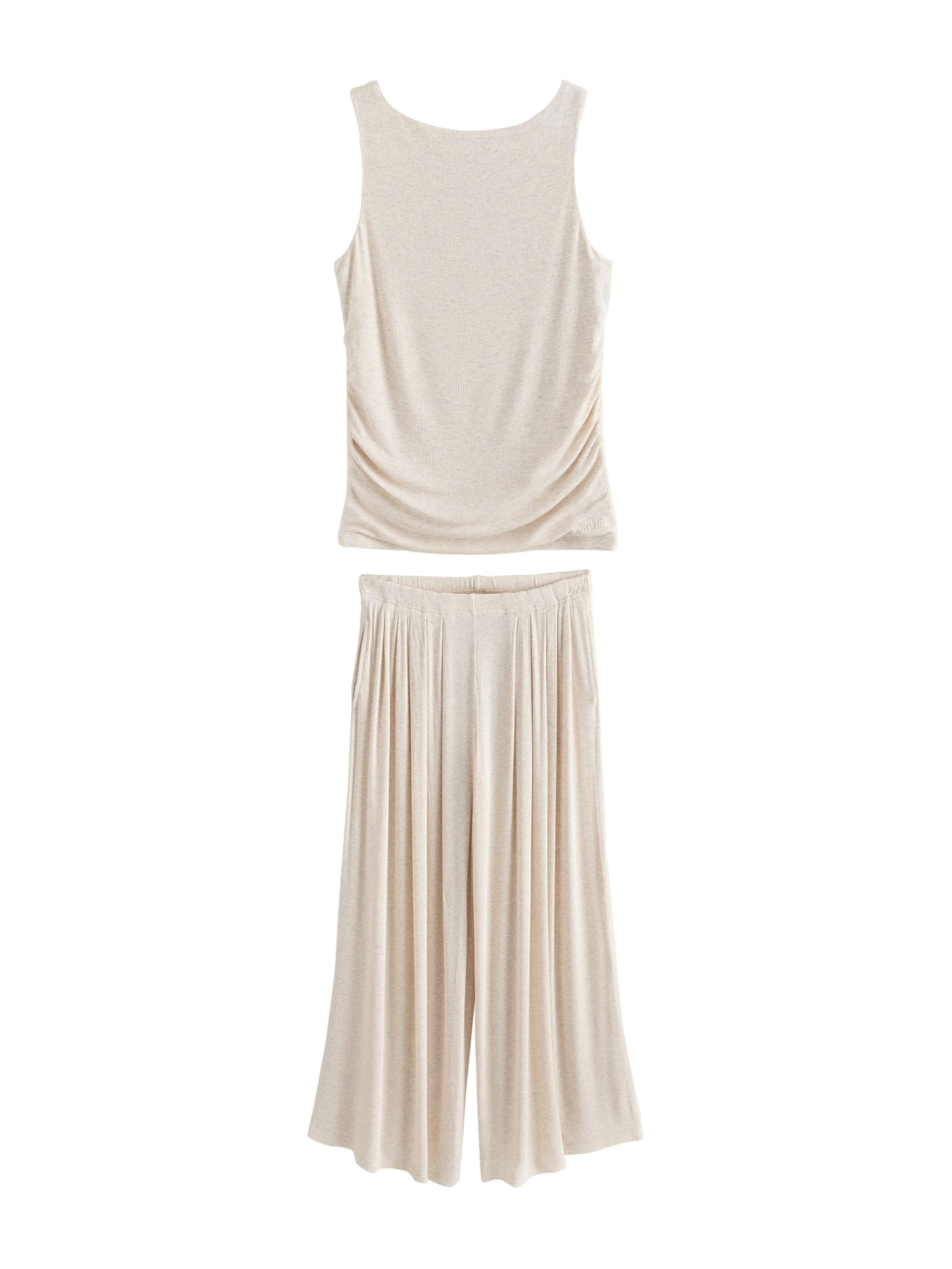 Pigiama di self. in beige: frontale