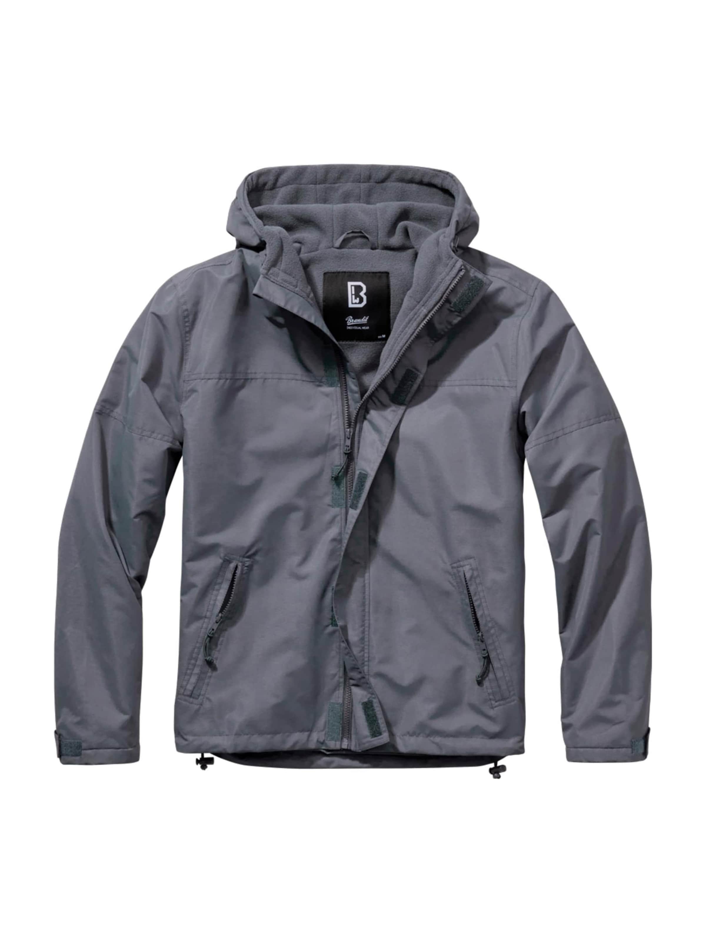 Brandit Between-season jacket in Grey: front