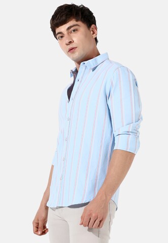 Campus Sutra Regular fit Button Up Shirt 'Evan' in Blue