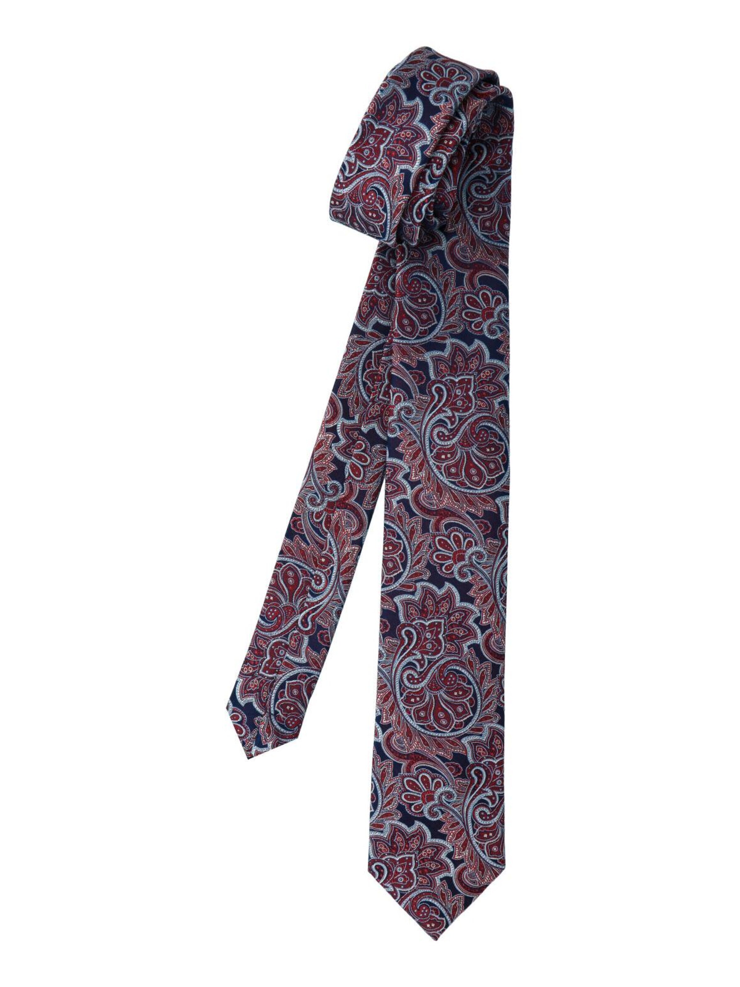 WILLEN Tie 'Marine Paisley' in Red: front
