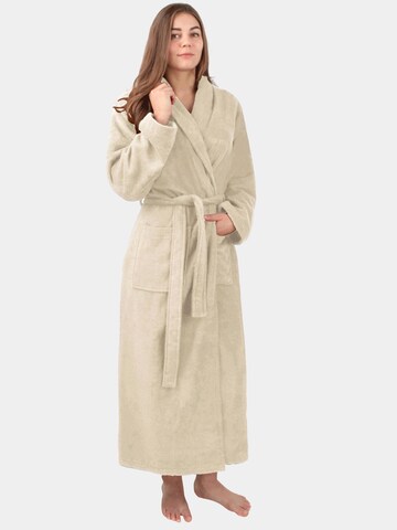 normani Bademantel in Beige: Vorderseite