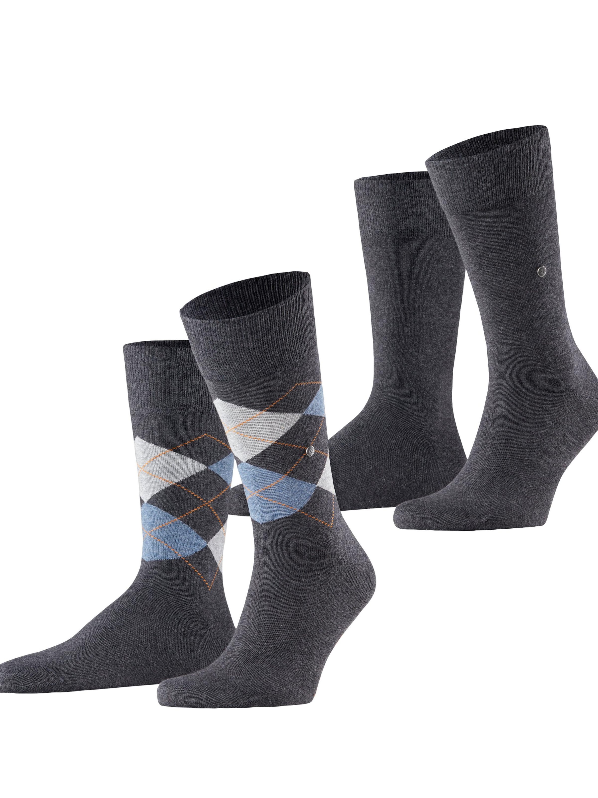 BURLINGTON Socks 'Everyday Argyle Mix 2-Pack' in Grey: front
