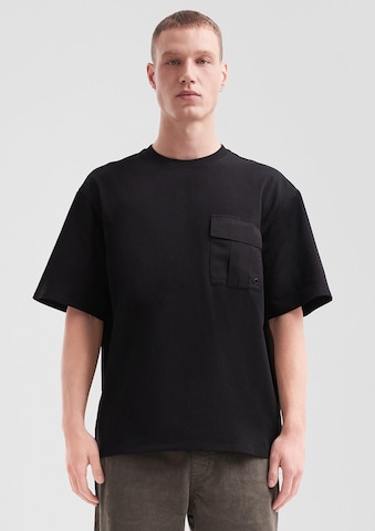 T-Shirt QS en noir : devant