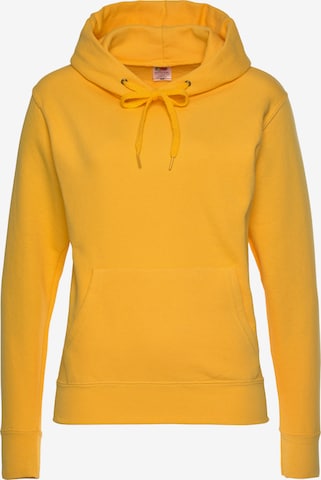 FRUIT OF THE LOOM Sweatshirt in Yellow: front