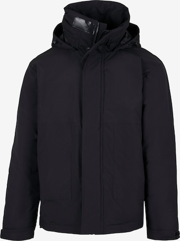 Urban Classics Winter Jacket in Black: front