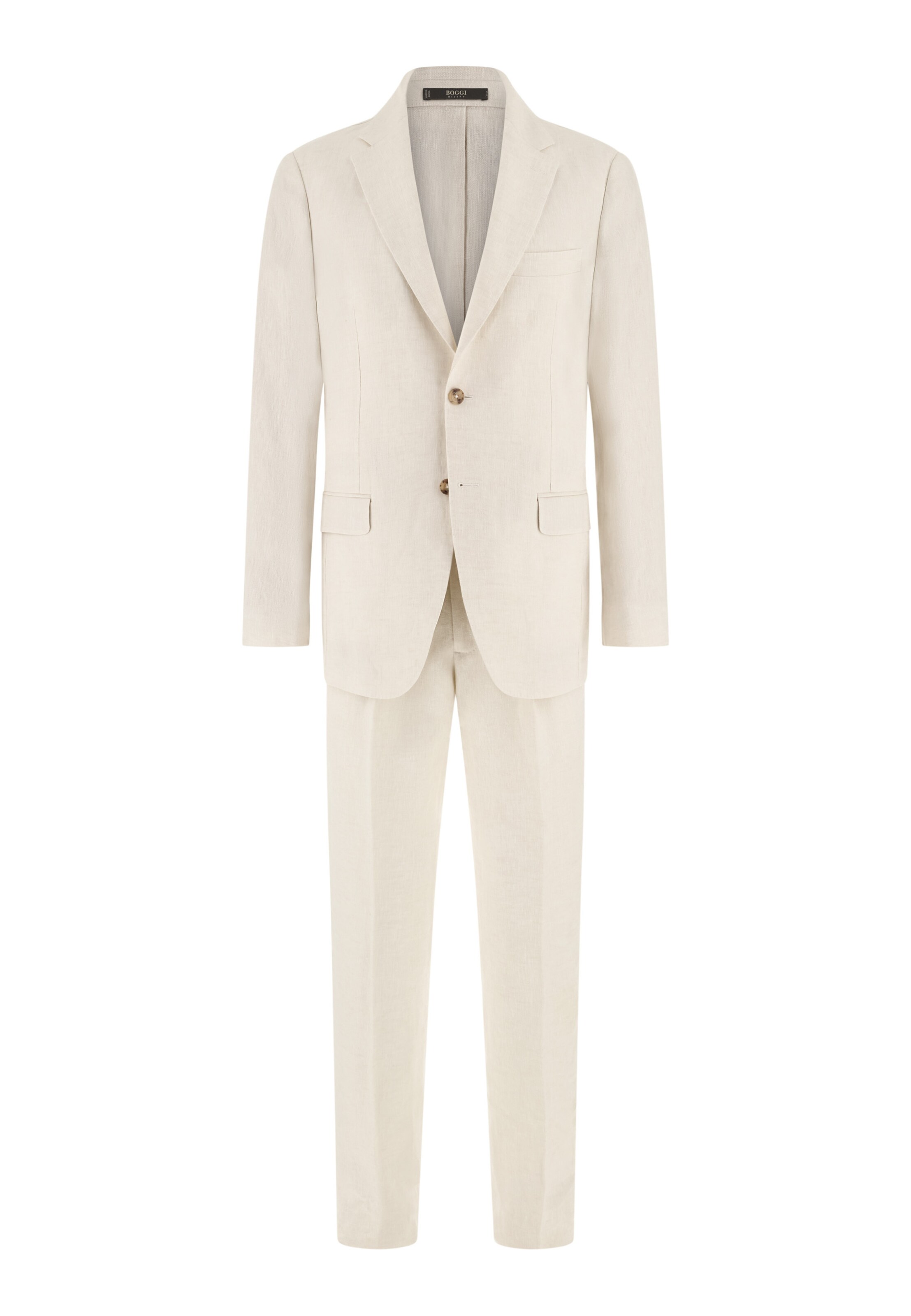 Boggi Milano Slimfit Anzug in Beige: Vorderseite
