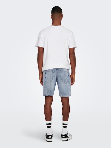 Only & Sons Regular Shorts 'Edge' in Blau