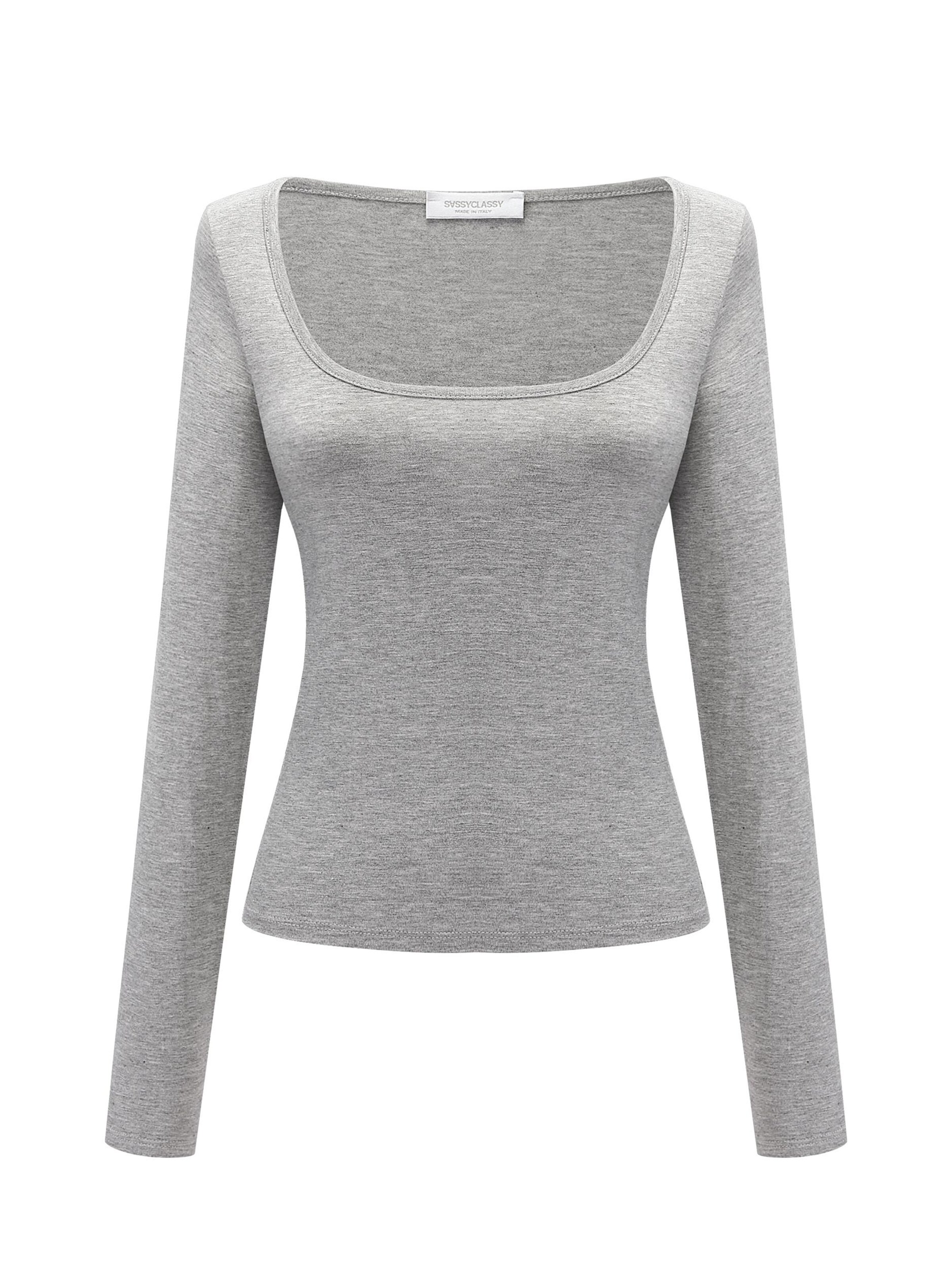 SASSYCLASSY Shirt in Grey: front