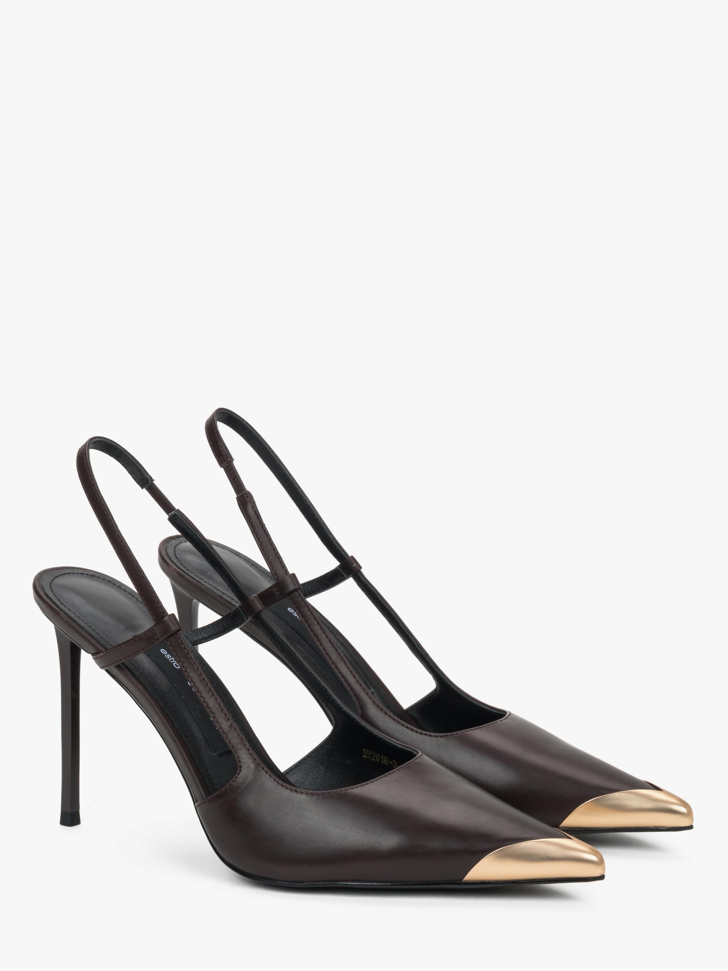 Estro Slingback pumps '2618-3' i brun