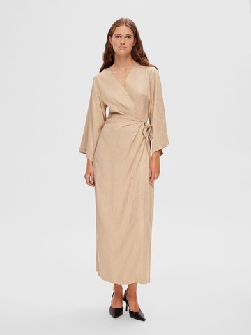 Robe 'Tyra' SELECTED FEMME en beige : devant