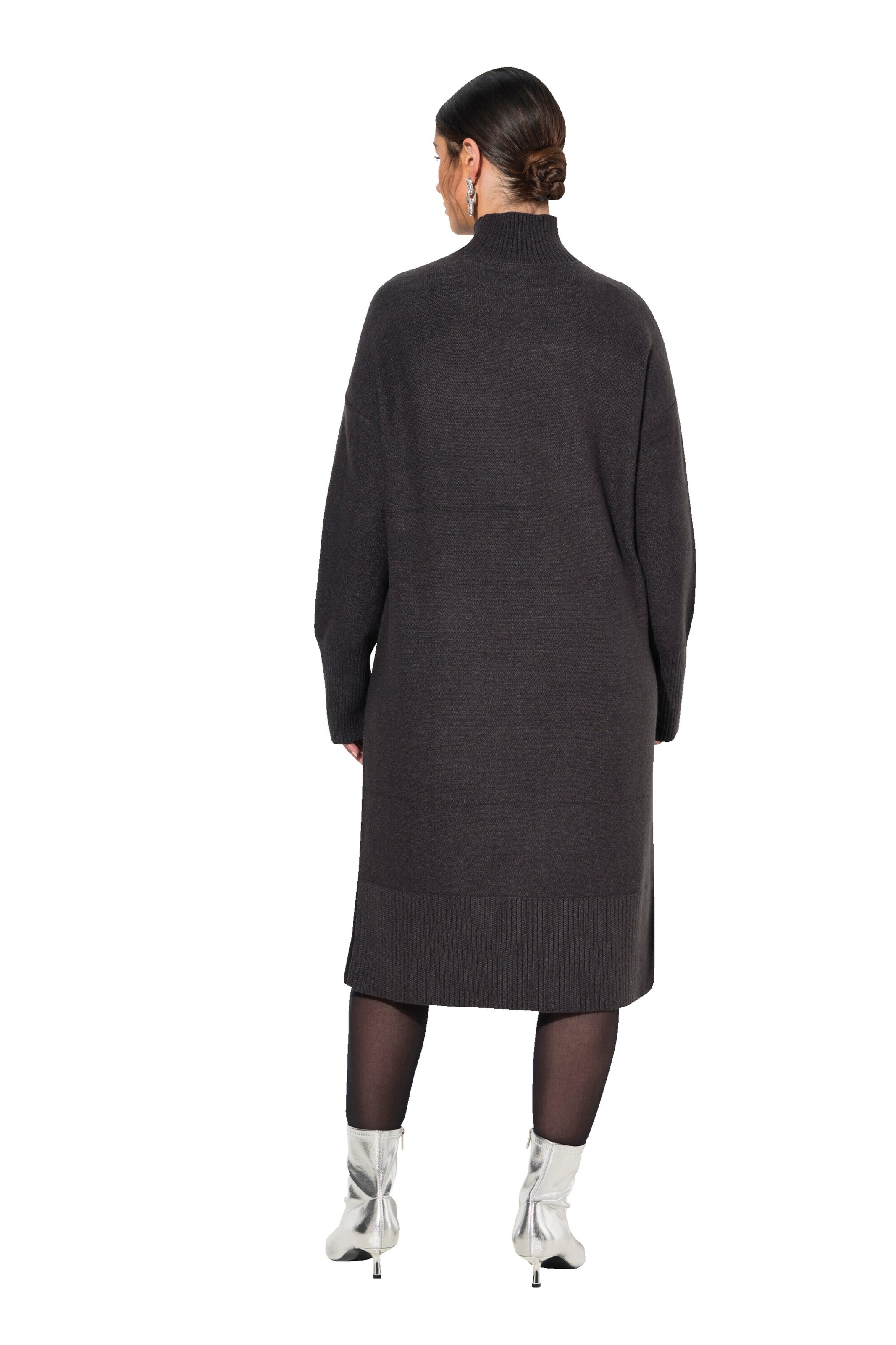 Ulla Popken Gebreide jurk in Grijs