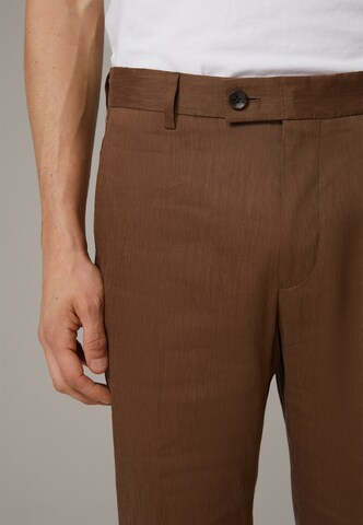 STRELLSON Slimfit Pantalon 'Til ' in Bruin