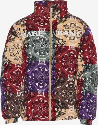 Karl Kani Winter Jacket in Sand / Dark purple / Dark red, Item view