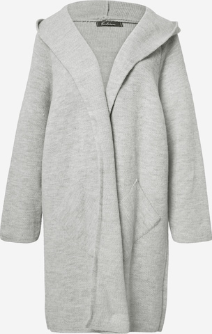 Zwillingsherz Knit Cardigan 'Annabell' in Grey: front