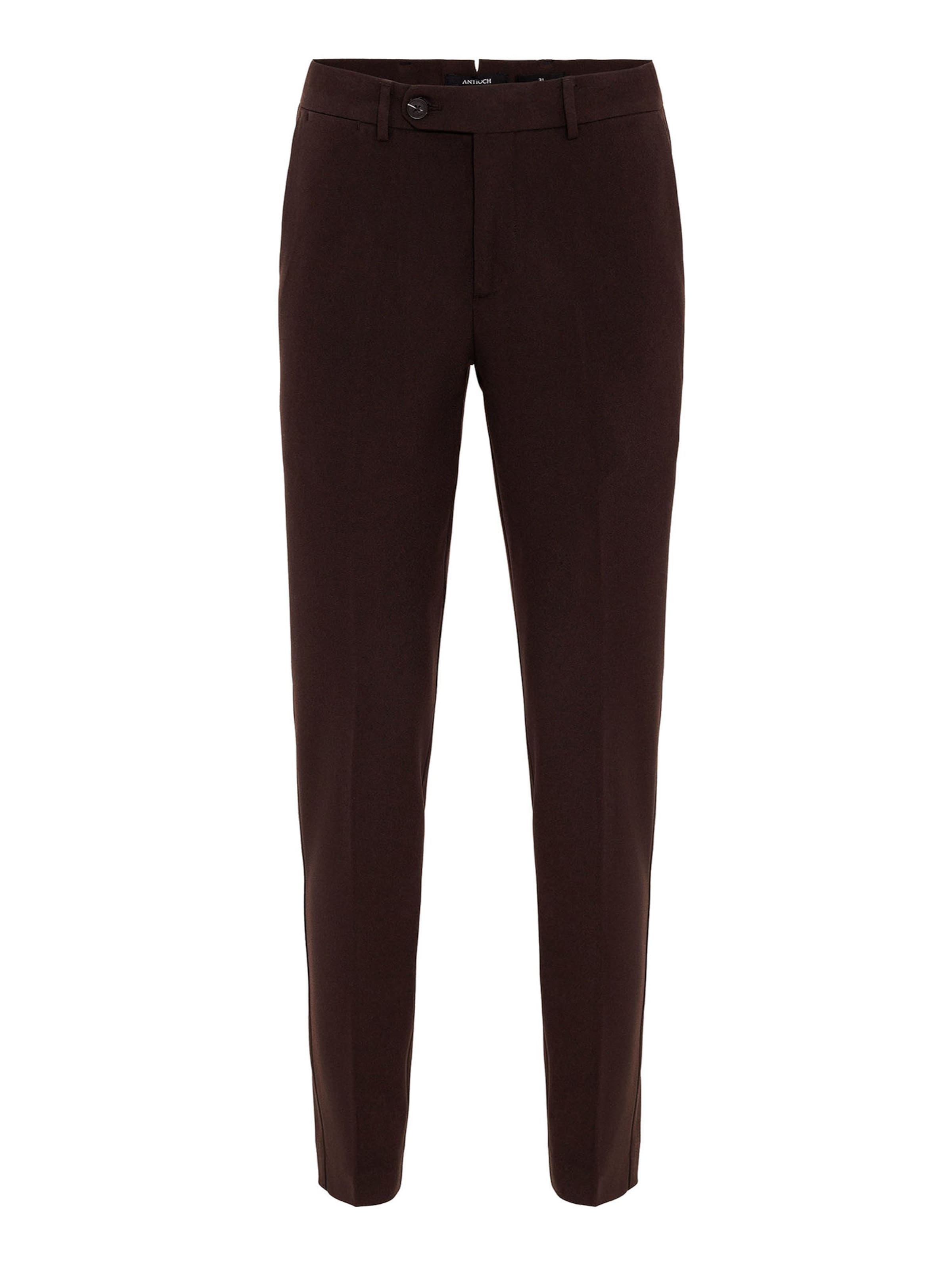 Coupe slim Pantalon Antioch en marron : devant