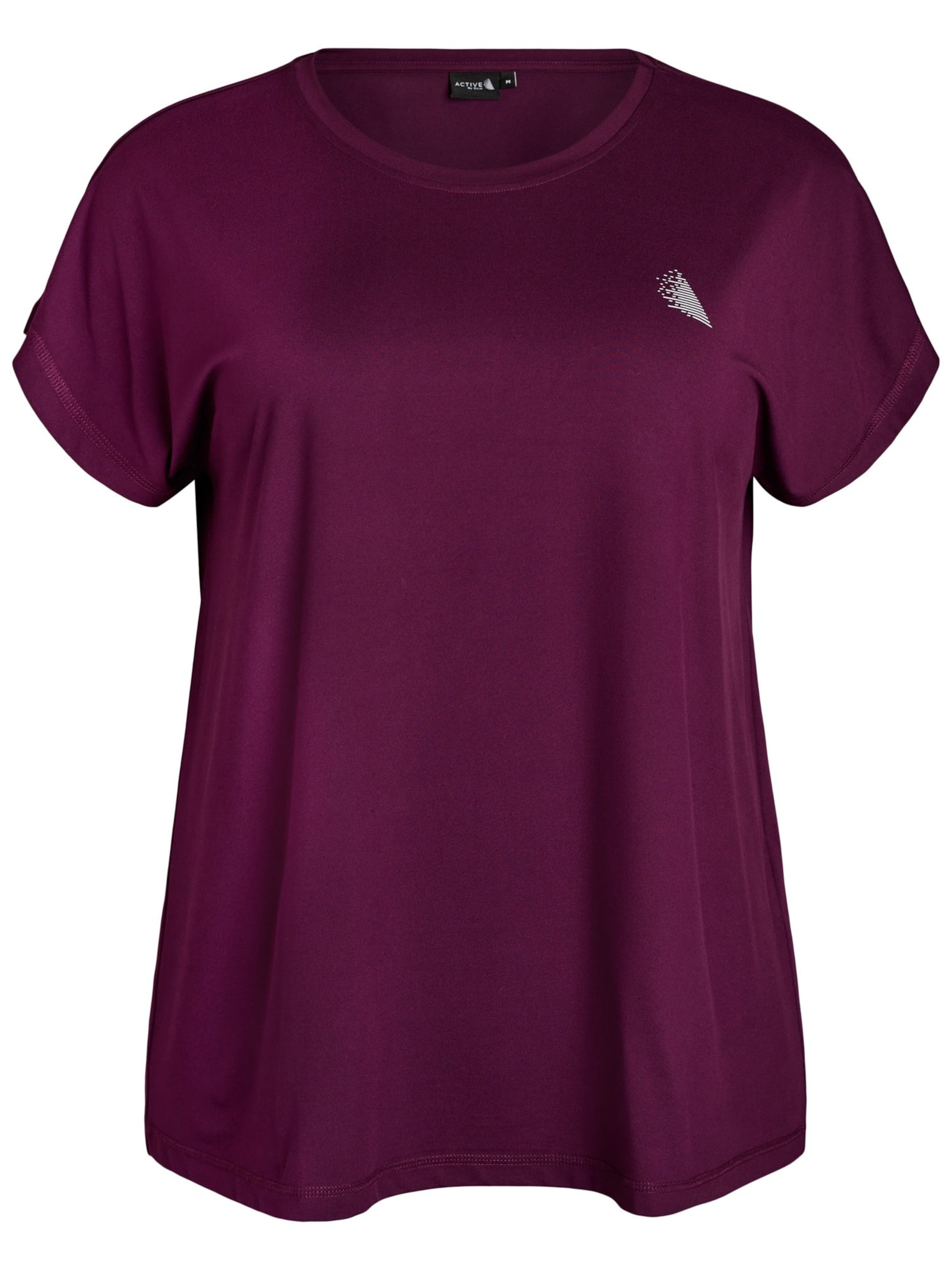 Zizzi Funktionsshirt 'ABASIC' in Lila: Vorderseite